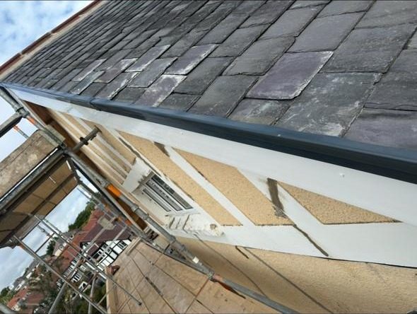 New fascia board fitted at the eaves