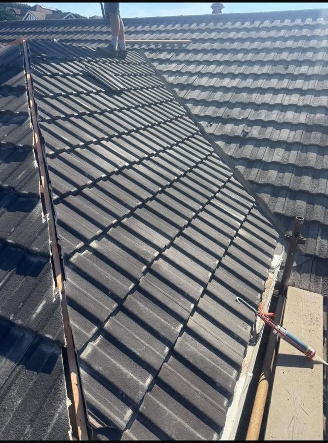 Complete tiled roof after full re-roof
