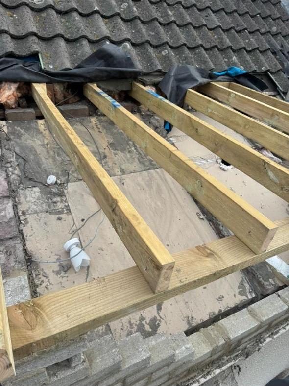 New joists fitted and ready for decking